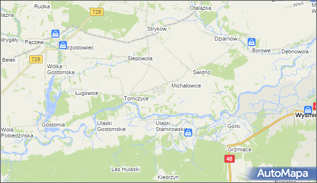 mapa Stamirowice gmina Mogielnica, Stamirowice gmina Mogielnica na mapie Targeo