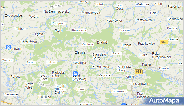 mapa Stanisław Górny, Stanisław Górny na mapie Targeo