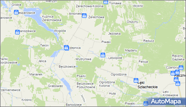 mapa Stanisławów gmina Łęki Szlacheckie, Stanisławów gmina Łęki Szlacheckie na mapie Targeo