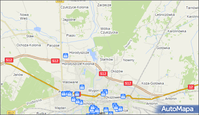 mapa Stańków, Stańków na mapie Targeo