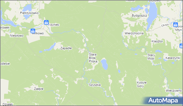 mapa Stara Brda, Stara Brda na mapie Targeo