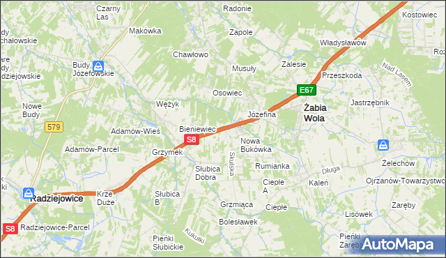 mapa Stara Bukówka, Stara Bukówka na mapie Targeo