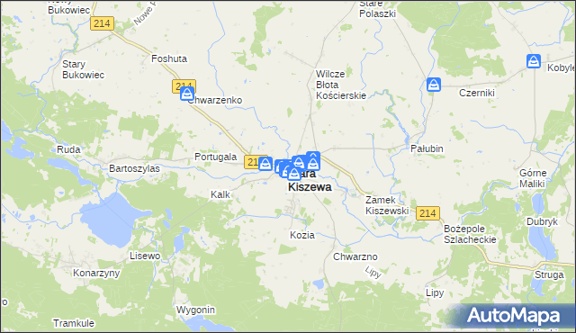 mapa Stara Kiszewa, Stara Kiszewa na mapie Targeo