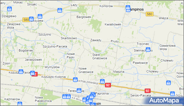 mapa Stare Gnatowice, Stare Gnatowice na mapie Targeo