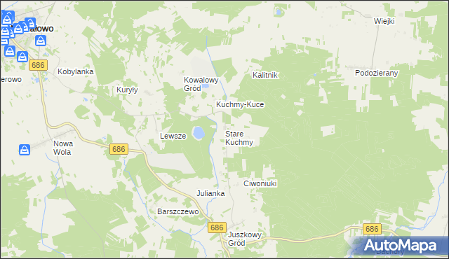 mapa Stare Kuchmy, Stare Kuchmy na mapie Targeo