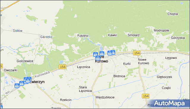 mapa Stare Kurowo, Stare Kurowo na mapie Targeo