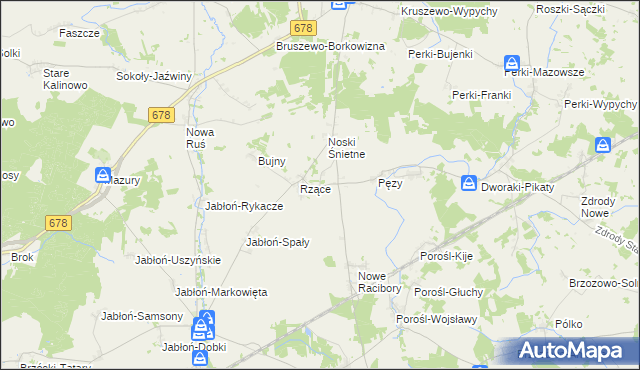 mapa Stare Racibory, Stare Racibory na mapie Targeo
