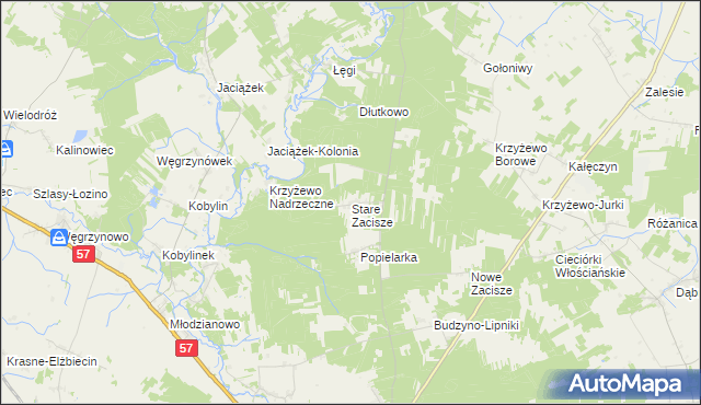 mapa Stare Zacisze, Stare Zacisze na mapie Targeo