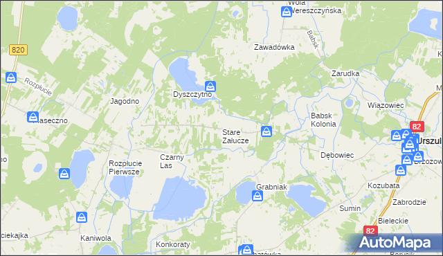 mapa Stare Załucze, Stare Załucze na mapie Targeo