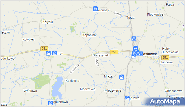 mapa Starężynek, Starężynek na mapie Targeo