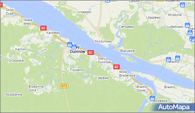 mapa Stary Duninów, Stary Duninów na mapie Targeo