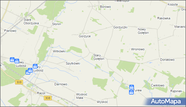 mapa Stary Gołębin, Stary Gołębin na mapie Targeo