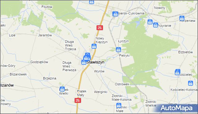 mapa Stary Kiączyn, Stary Kiączyn na mapie Targeo