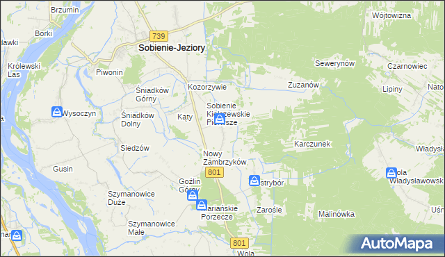 mapa Stary Zambrzyków, Stary Zambrzyków na mapie Targeo