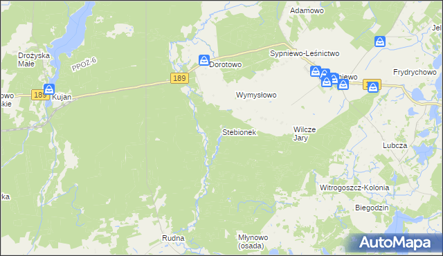 mapa Stebionek, Stebionek na mapie Targeo