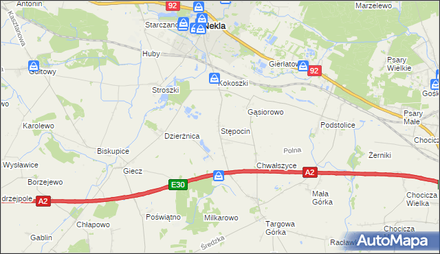 mapa Stępocin, Stępocin na mapie Targeo