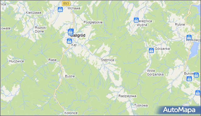 mapa Stężnica, Stężnica na mapie Targeo