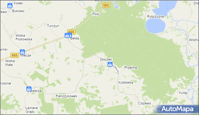 mapa Stoczek gmina Rajgród, Stoczek gmina Rajgród na mapie Targeo