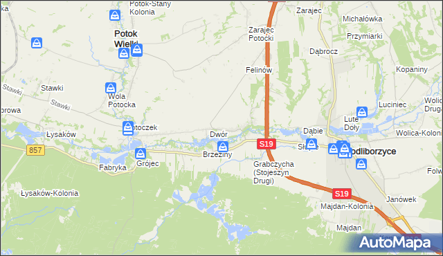 mapa Stojeszyn Pierwszy, Stojeszyn Pierwszy na mapie Targeo