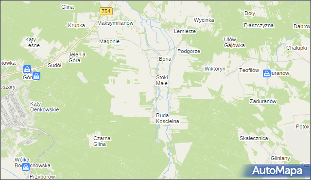 mapa Stoki Stare, Stoki Stare na mapie Targeo