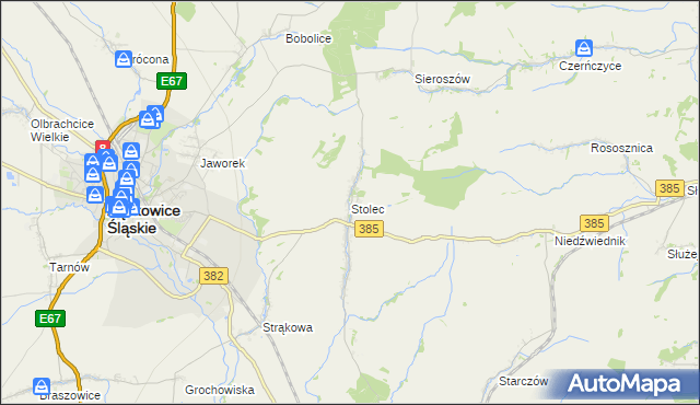 mapa Stolec gmina Ząbkowice Śląskie, Stolec gmina Ząbkowice Śląskie na mapie Targeo