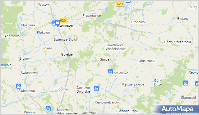 mapa Stpice, Stpice na mapie Targeo