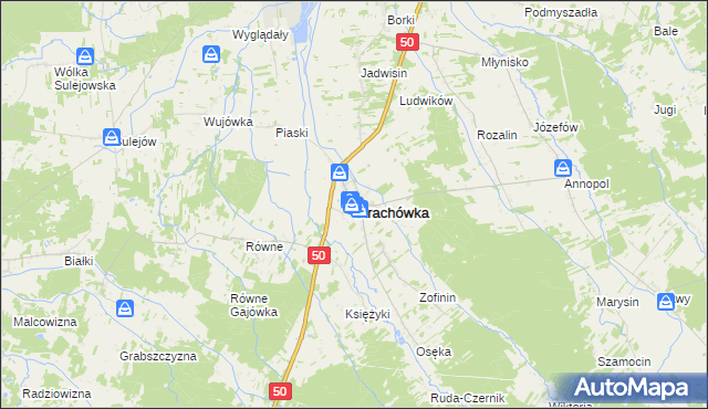 mapa Strachówka, Strachówka na mapie Targeo