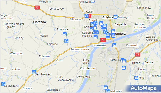 mapa Strochcice, Strochcice na mapie Targeo