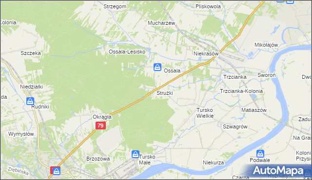 mapa Strużki, Strużki na mapie Targeo