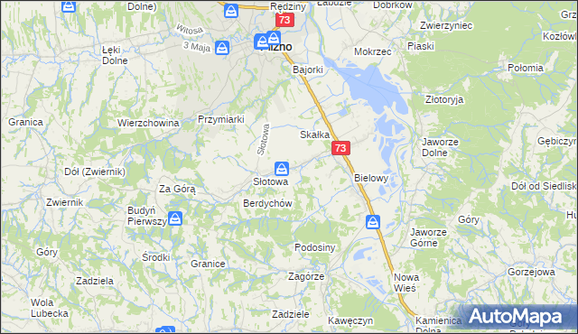 mapa Strzegocice, Strzegocice na mapie Targeo