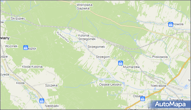mapa Strzegom gmina Rytwiany, Strzegom gmina Rytwiany na mapie Targeo