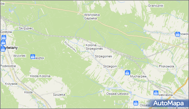 mapa Strzegomek, Strzegomek na mapie Targeo