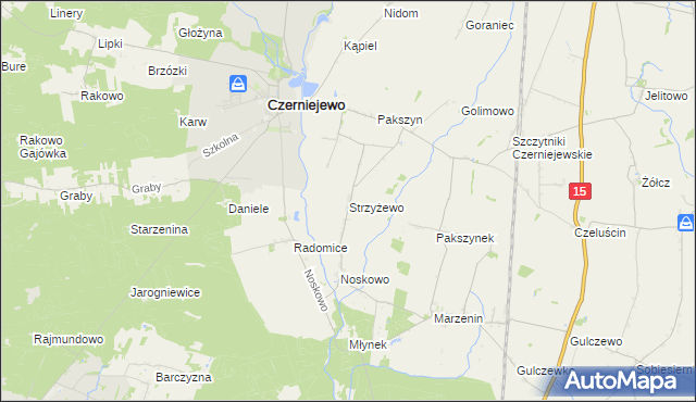 mapa Strzyżewo gmina Września, Strzyżewo gmina Września na mapie Targeo