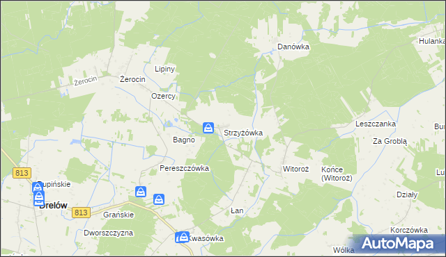 mapa Strzyżówka, Strzyżówka na mapie Targeo