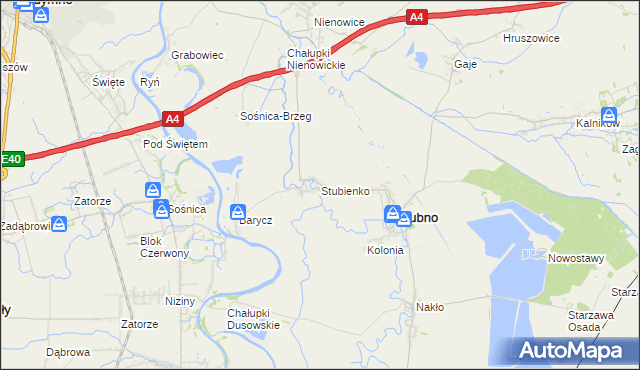 mapa Stubienko, Stubienko na mapie Targeo