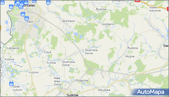 mapa Studniska Górne, Studniska Górne na mapie Targeo