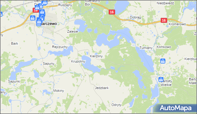 mapa Studzianek gmina Barczewo, Studzianek gmina Barczewo na mapie Targeo