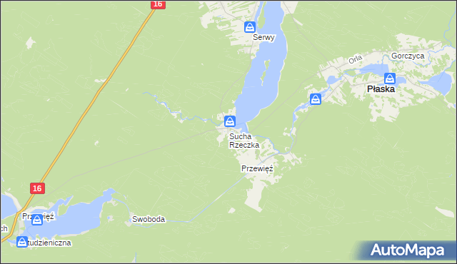 mapa Sucha Rzeczka, Sucha Rzeczka na mapie Targeo