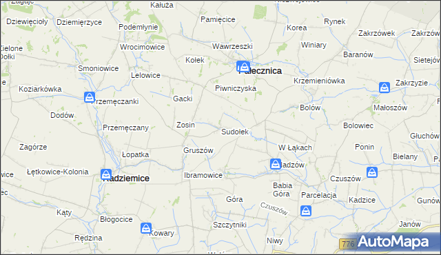 mapa Sudołek, Sudołek na mapie Targeo