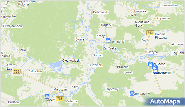 mapa Sudzin, Sudzin na mapie Targeo