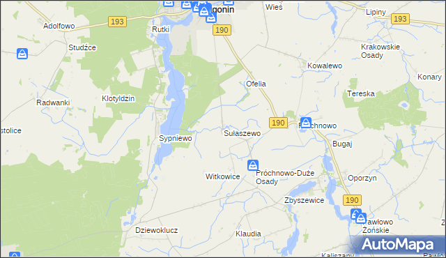 mapa Sułaszewo, Sułaszewo na mapie Targeo