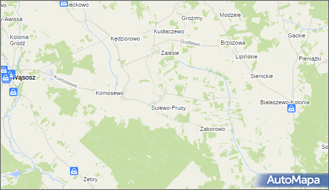 mapa Sulewo-Kownaty, Sulewo-Kownaty na mapie Targeo