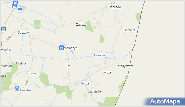 mapa Sulimów gmina Dołhobyczów, Sulimów gmina Dołhobyczów na mapie Targeo
