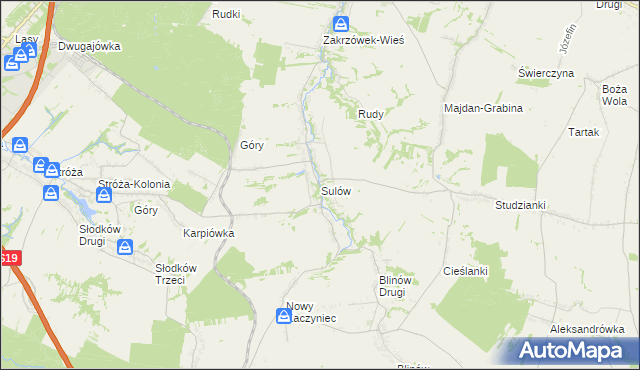 mapa Sulów, Sulów na mapie Targeo