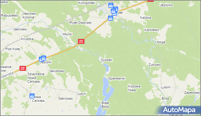 mapa Suszek, Suszek na mapie Targeo