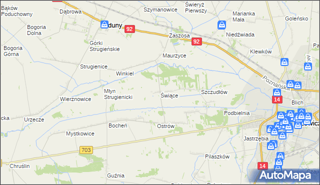 mapa Świące, Świące na mapie Targeo