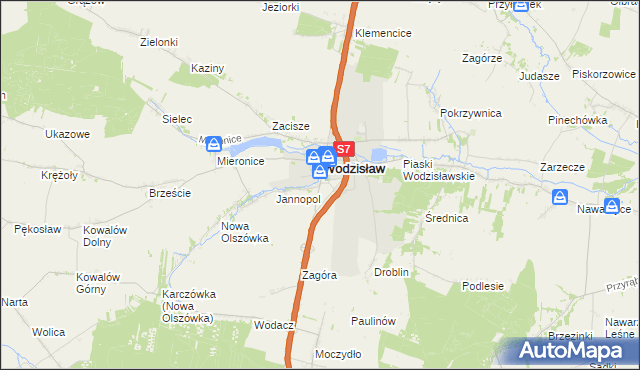 mapa Świątniki gmina Wodzisław, Świątniki gmina Wodzisław na mapie Targeo