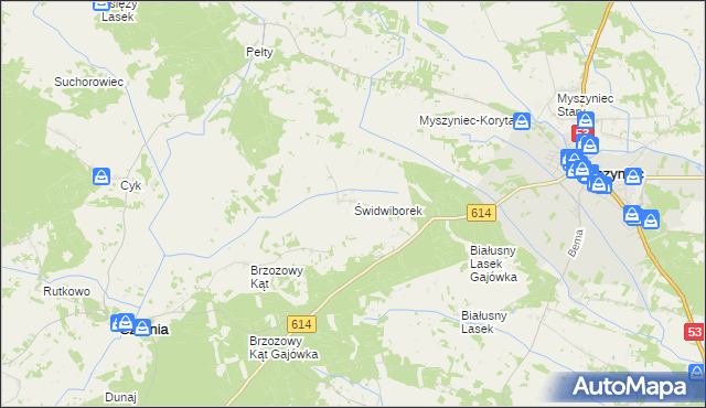 mapa Świdwiborek, Świdwiborek na mapie Targeo