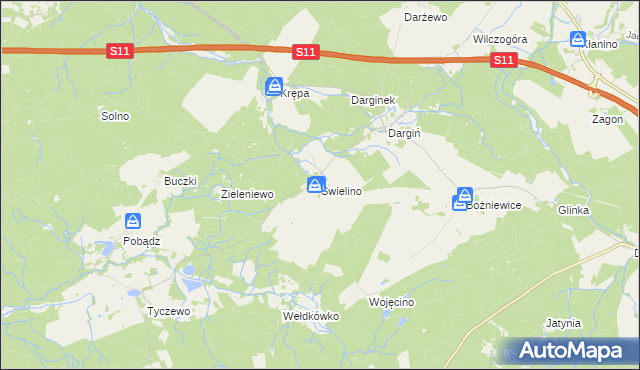 mapa Świelino, Świelino na mapie Targeo