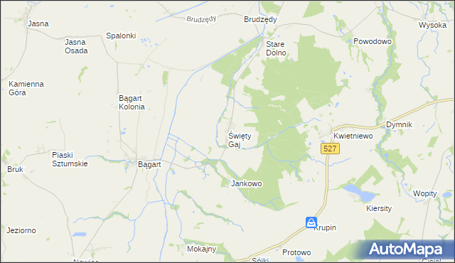 mapa Święty Gaj, Święty Gaj na mapie Targeo